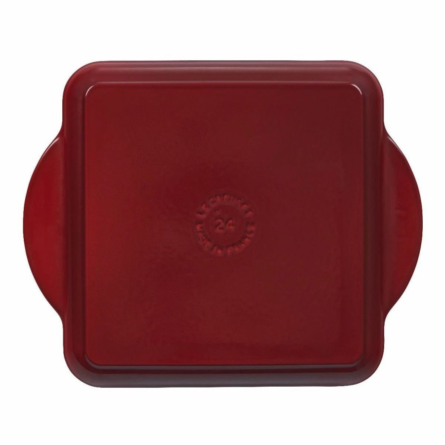 Skillets & Fry Pans * | Le Creuset 9.5 Square Signature Enameled Cast Iron Grill Pan | Cerise/Cherry Red