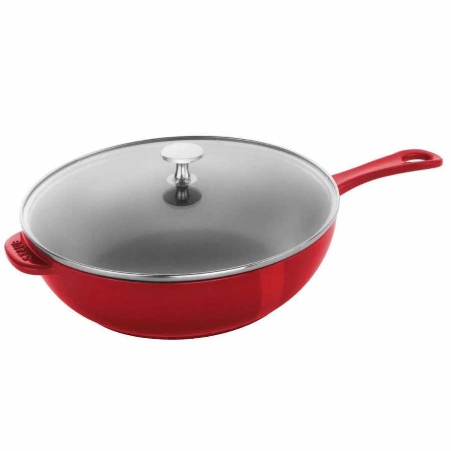 Saute Pans & Casserole Pans * | Staub 2.9 Qt Cast Iron Daily Pan | Cherry