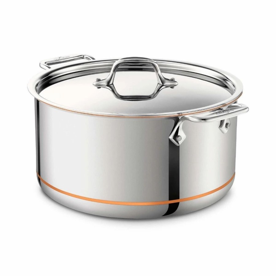 Stock Pots * | All-Clad Copper Core Stainless Steel Stock Pot | 8 Qt.