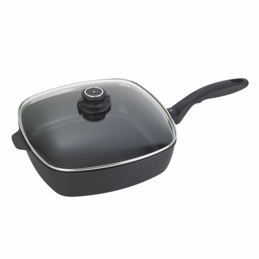 Saute Pans & Casserole Pans * | Swiss Diamond | Xd Square Saute Pan With Lid 11 X 11 (5.3 Qt.)