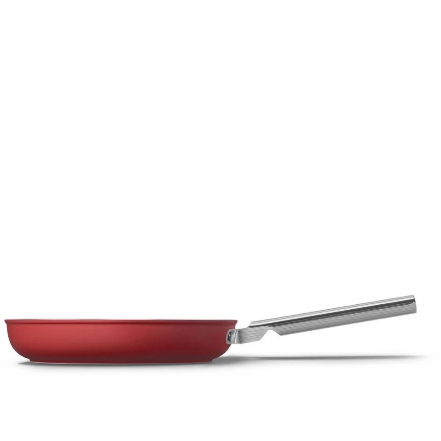 Skillets & Fry Pans * | Smeg 11 Nonstick Fry Pan | Red