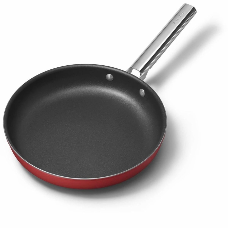 Skillets & Fry Pans * | Smeg 11 Nonstick Fry Pan | Red