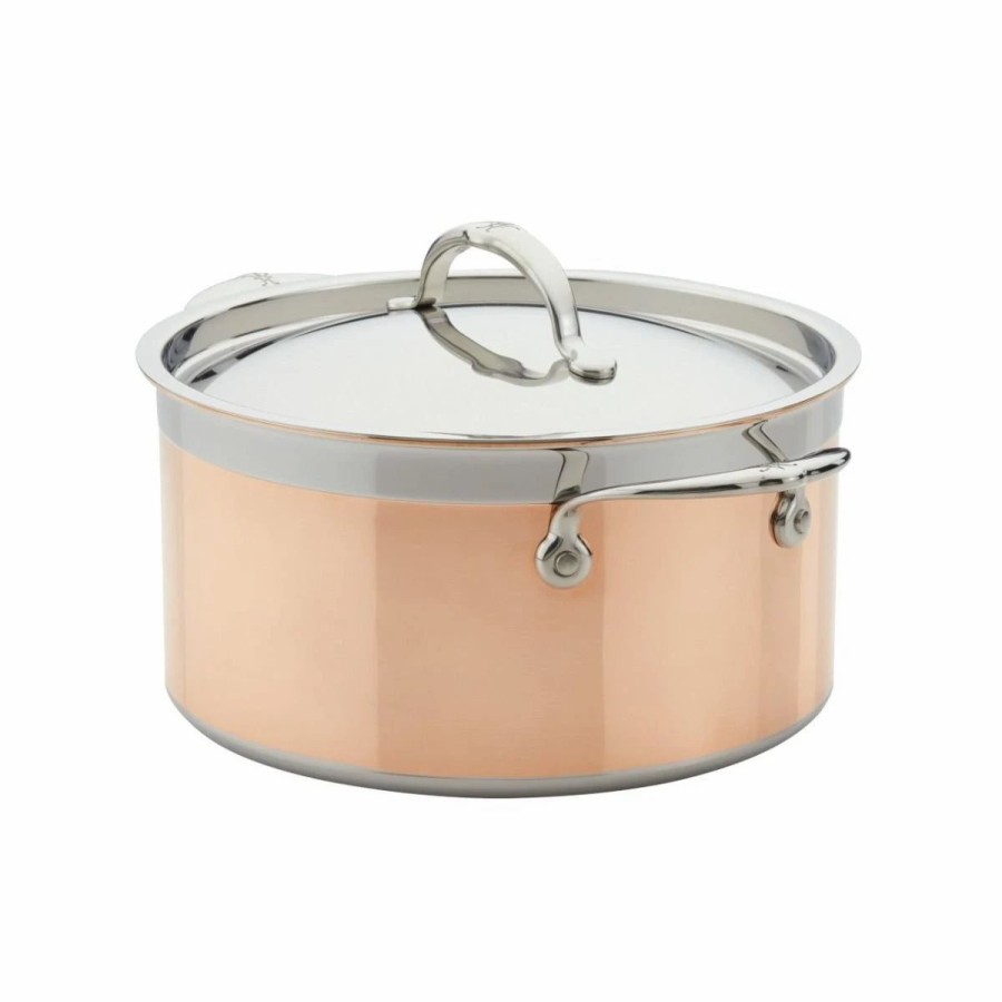 Stock Pots * | Hestan Copperbond Induction Cookware 6 Qt Covered Stock Pot