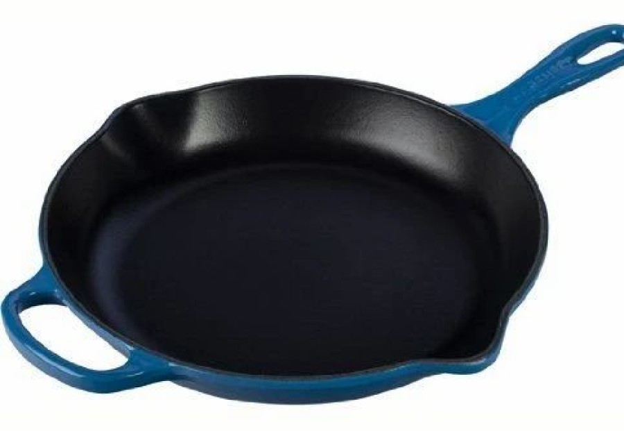 Skillets & Fry Pans * | Le Creuset 11.75 Signature Enameled Cast Iron Skillet | Marseille Blue