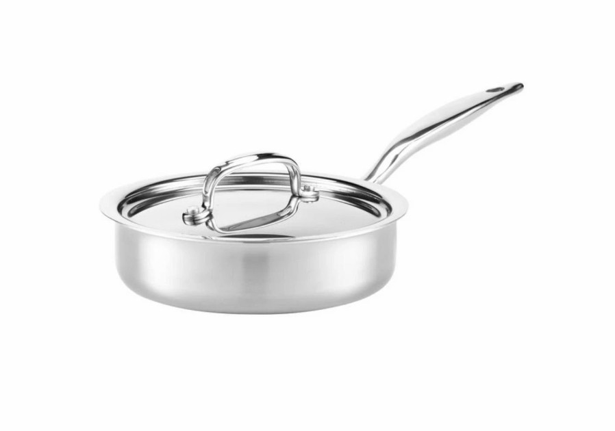 Saute Pans & Casserole Pans * | Heritage Steel Cookware Stainless Steel Saute Pan With Lid | 1.5 Qt.