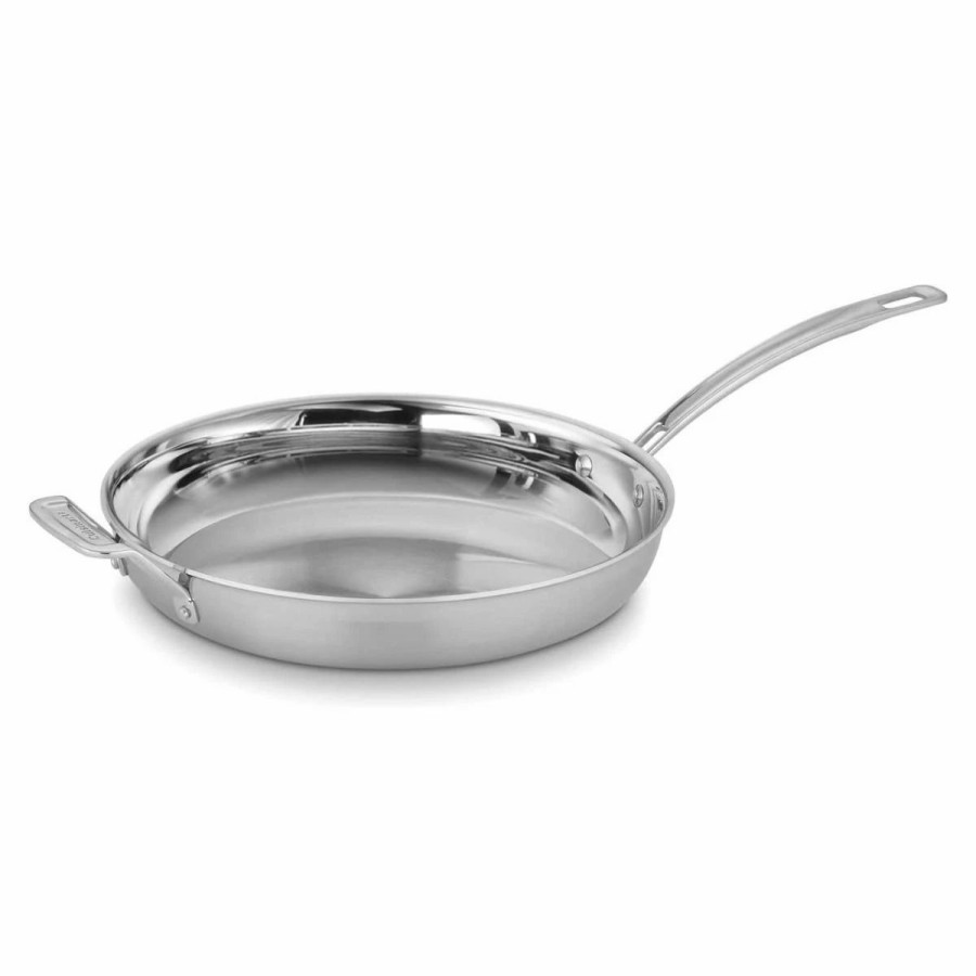 Skillets & Fry Pans * | Cuisinart Multiclad Pro Triple Ply Stainless Steel 12 Skillet With Helper Handle