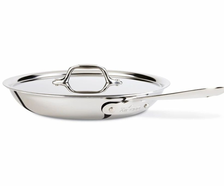 Skillets & Fry Pans * | All-Clad Stainless Steel Fry Pans & Lids | Multiple Sizes Available