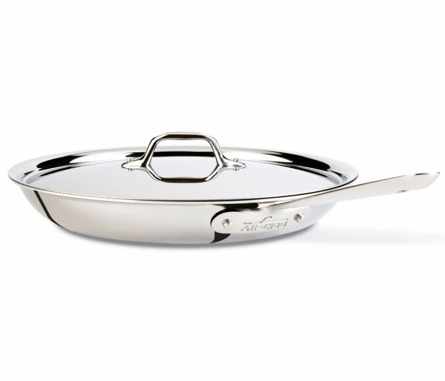 Skillets & Fry Pans * | All-Clad Stainless Steel Fry Pans & Lids | Multiple Sizes Available