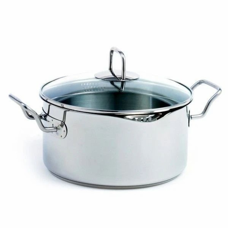 Stock Pots * | Norpro Krona S/S 5Qt Vented Pot With Straining Lid