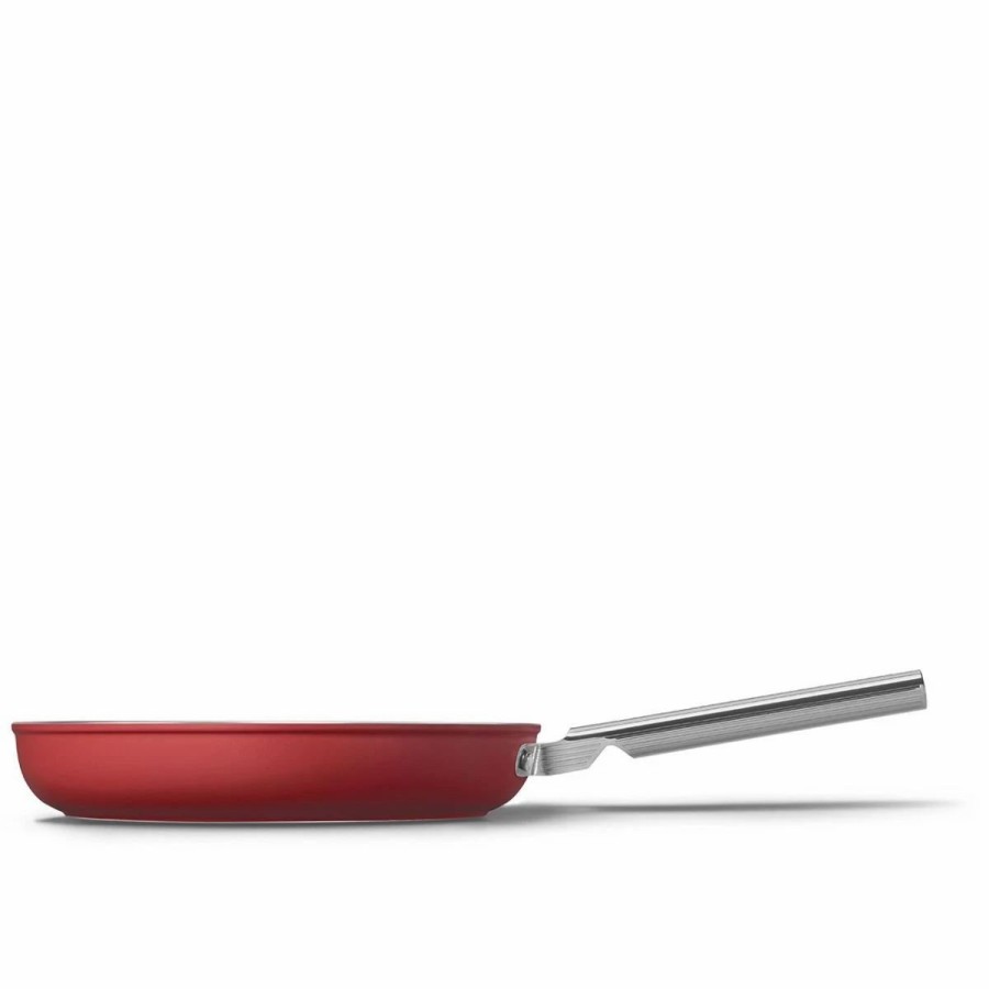 Skillets & Fry Pans * | Smeg 12 Nonstick Fry Pan | Red