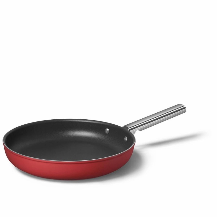 Skillets & Fry Pans * | Smeg 12 Nonstick Fry Pan | Red