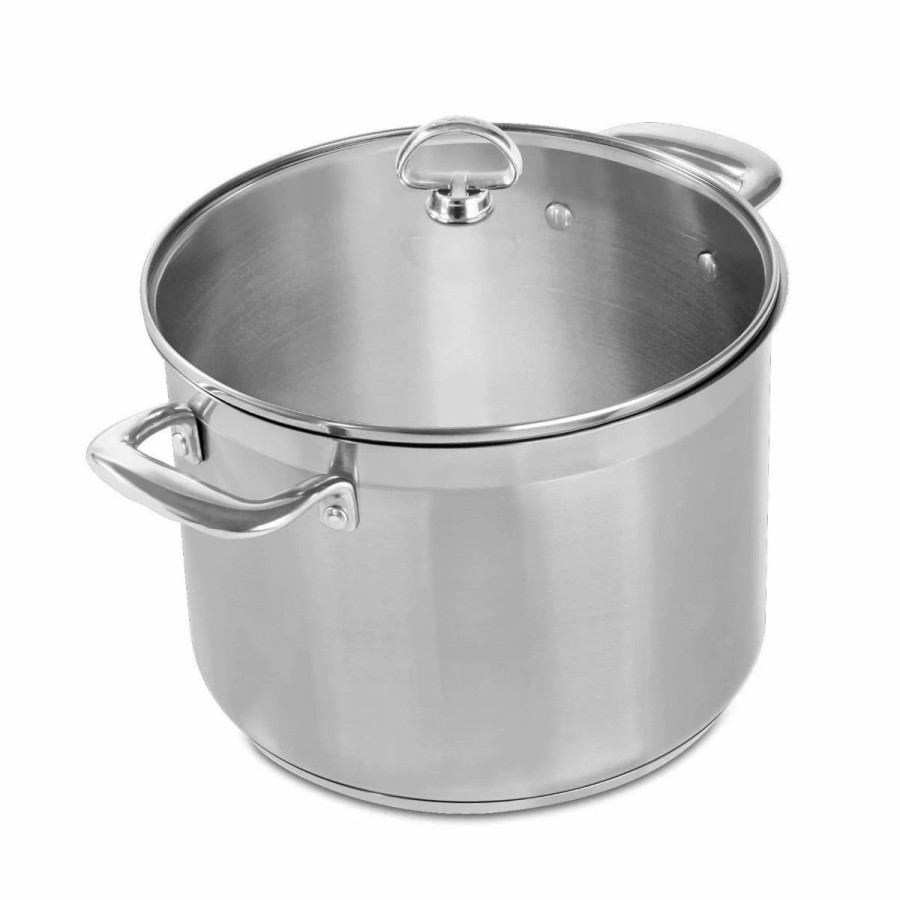 Stock Pots * | Chantal Induction 21 Stock Pot With Pasta/Steamer Insert + Glass Lid | 8 Qt.