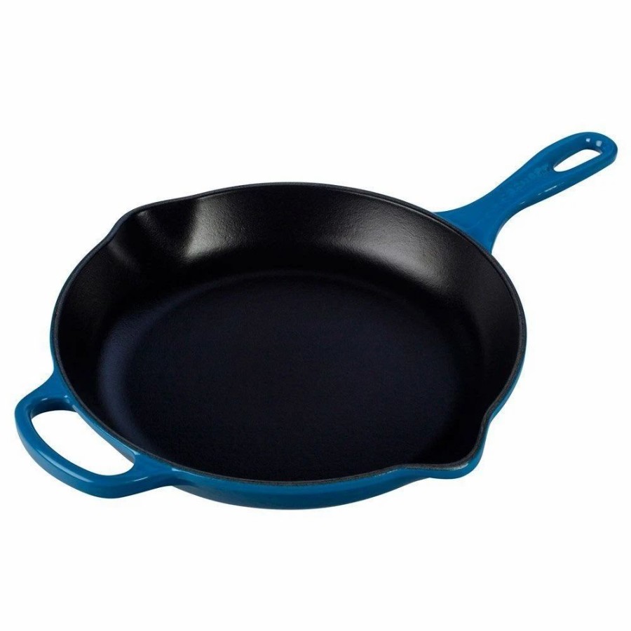 Skillets & Fry Pans * | Le Creuset 10.25 Signature Enameled Cast Iron Skillet | Marseille Blue