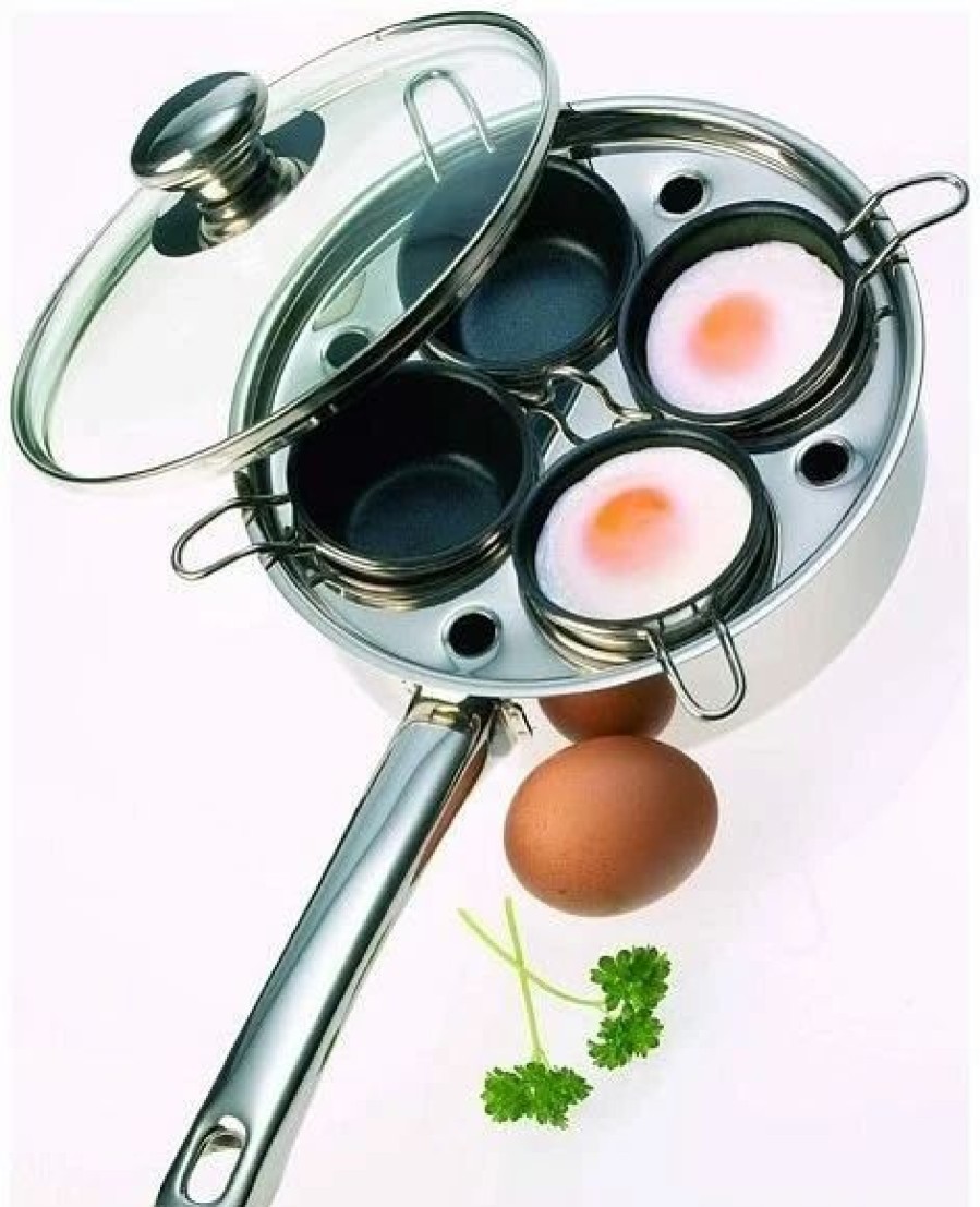 Skillets & Fry Pans * | Demeyere Resto Stainless-Steel Egg Poacher Pan (4 Cups)