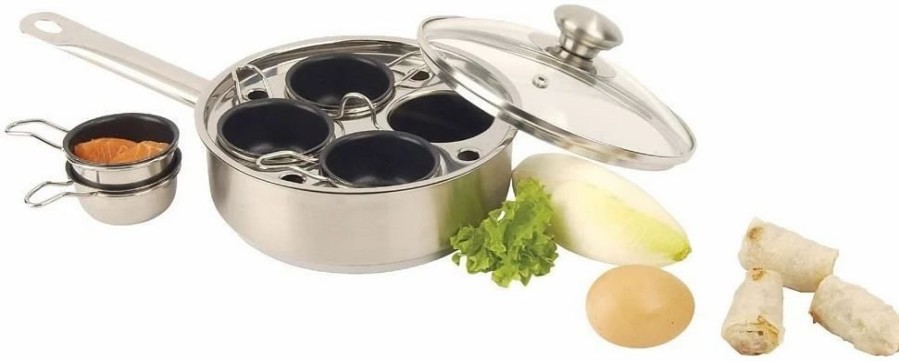 Skillets & Fry Pans * | Demeyere Resto Stainless-Steel Egg Poacher Pan (4 Cups)