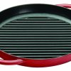 Skillets & Fry Pans * | Staub 10 Cast Iron Pure Grill Pan | Cherry Red