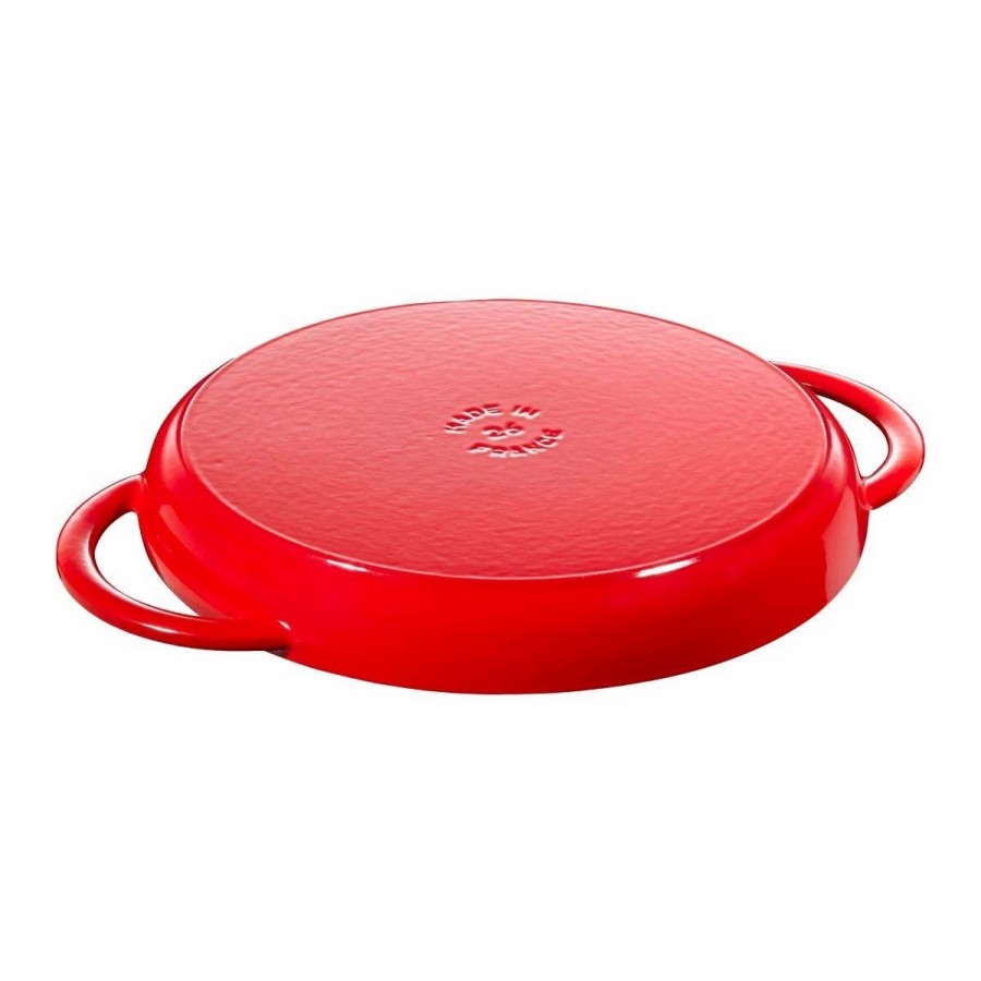 Skillets & Fry Pans * | Staub 10 Cast Iron Pure Grill Pan | Cherry Red