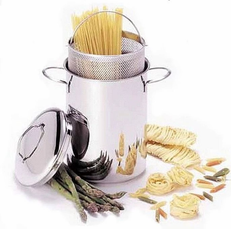 Stock Pots * | Demeyere Resto Asparagus Steamer & Pasta Pot 3 Pc Set 4.8 Qt.