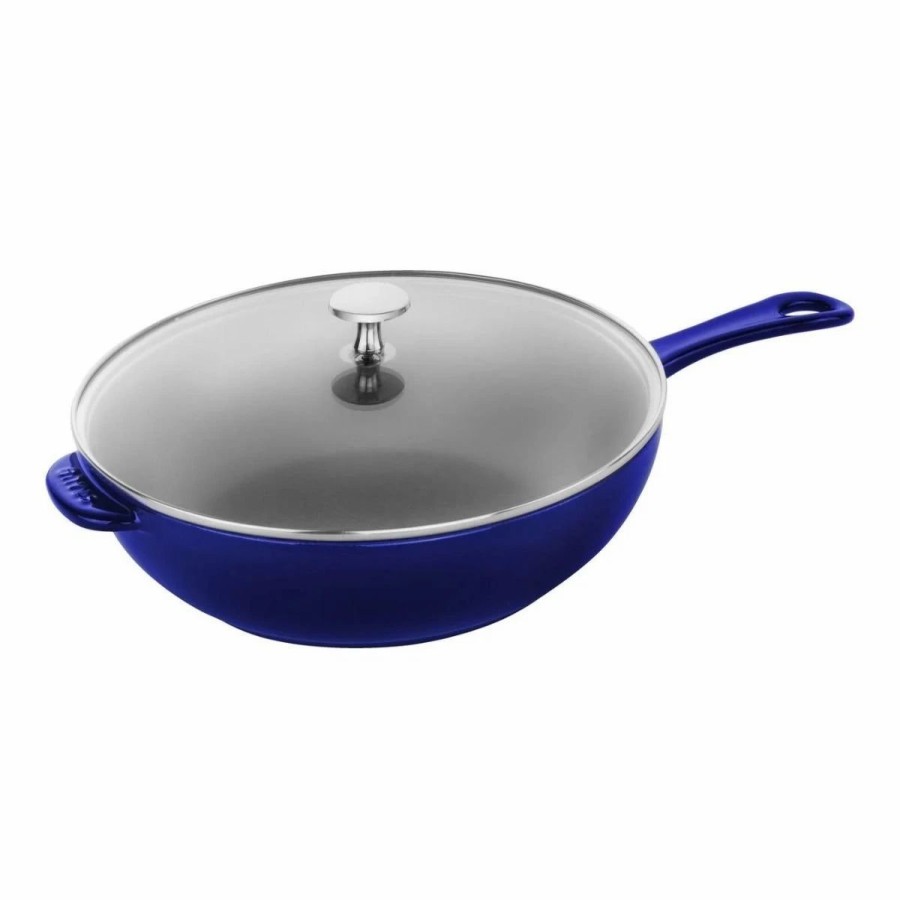 Saute Pans & Casserole Pans * | Staub 2.9 Qt Cast Iron Daily Pan | Dark Blue