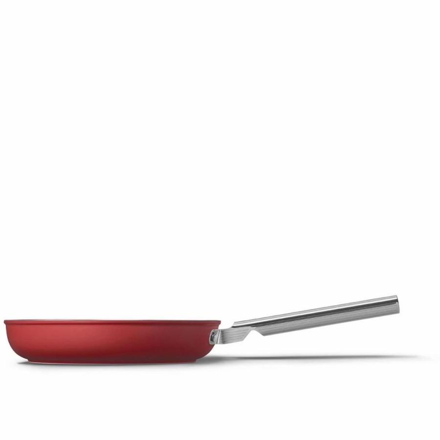 Skillets & Fry Pans * | Smeg 10 Nonstick Fry Pan | Red