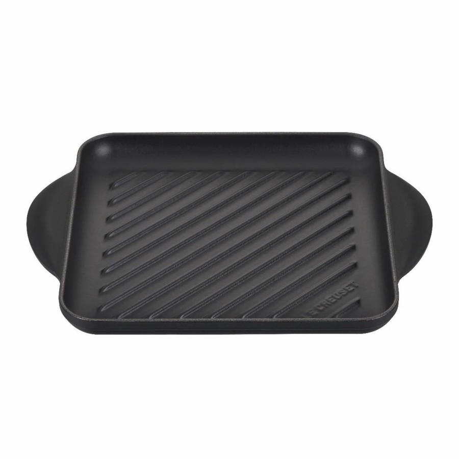 Skillets & Fry Pans * | Le Creuset 9.5 Square Signature Enameled Cast Iron Grill Pan | Licorice