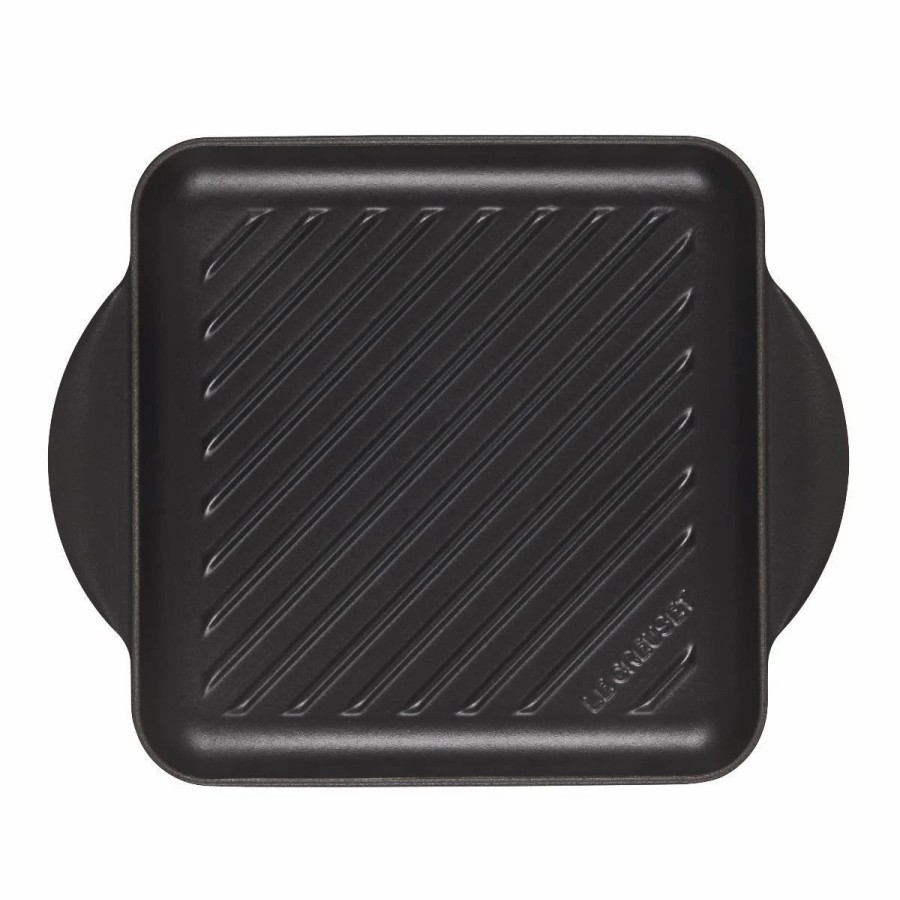 Skillets & Fry Pans * | Le Creuset 9.5 Square Signature Enameled Cast Iron Grill Pan | Licorice