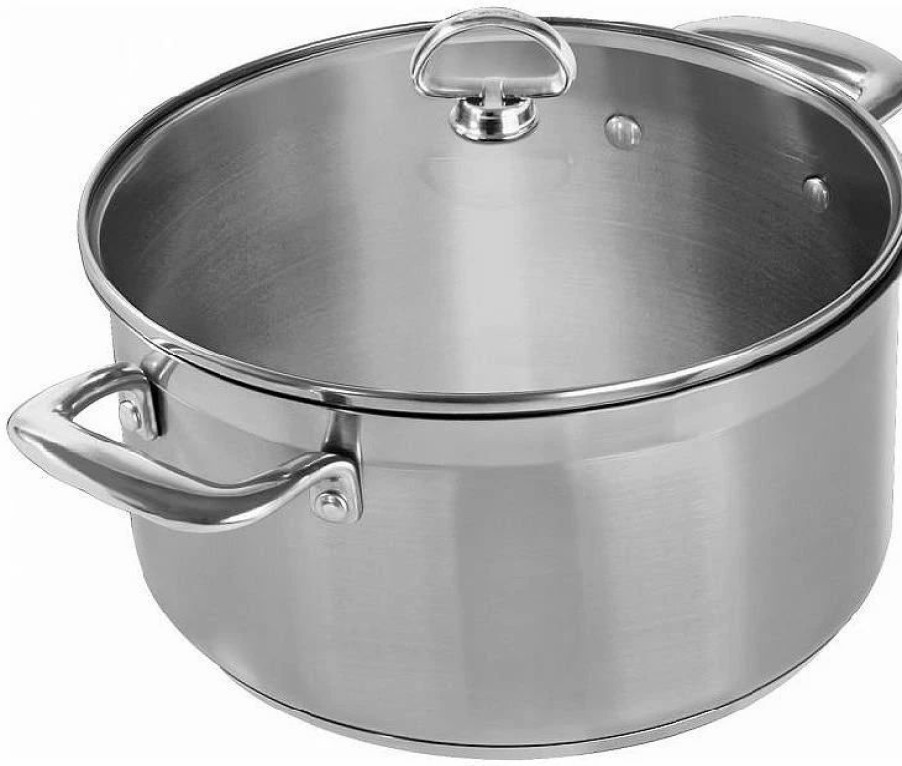 Stock Pots * | Chantal 21 Steel Induction Casserole Pot W/ Glass Lid 6 Quart