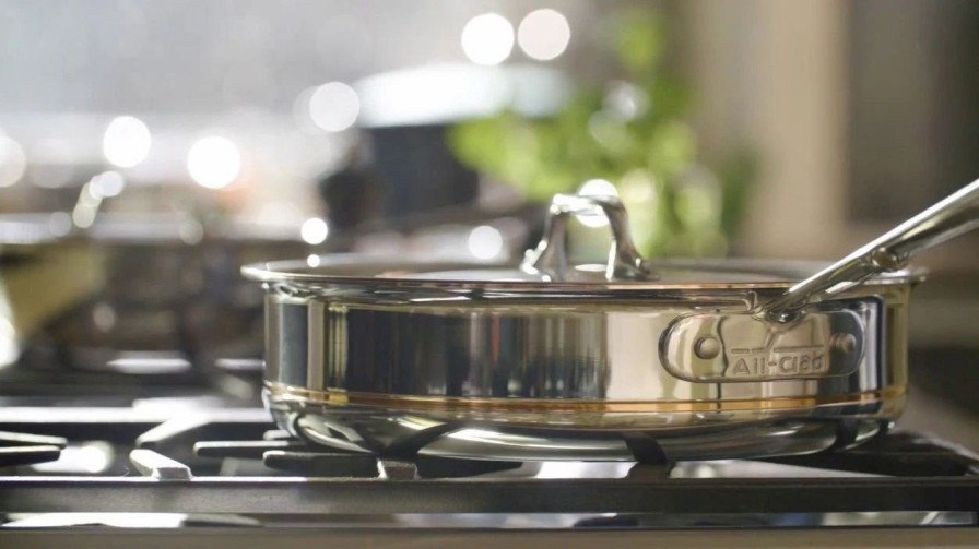 Saute Pans & Casserole Pans * | All-Clad Stainless Steel Saute Pan & Lid | 6 Qt.