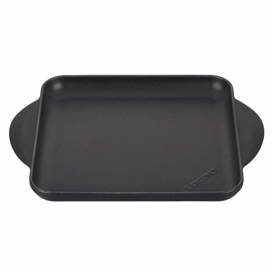 Skillets & Fry Pans * | Le Creuset 9.5 Square Signature Enameled Cast Iron Griddle Pan | Licorice