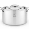 Stock Pots * | Heritage Steel Cookware Stainless Steel Stock Pot With Cover | 5 Qt.