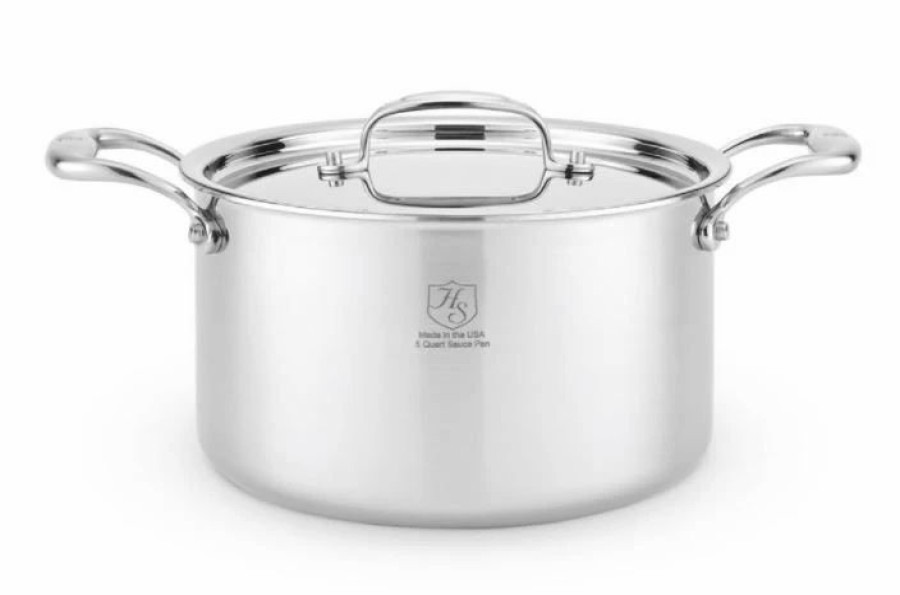 Stock Pots * | Heritage Steel Cookware Stainless Steel Stock Pot With Cover | 5 Qt.