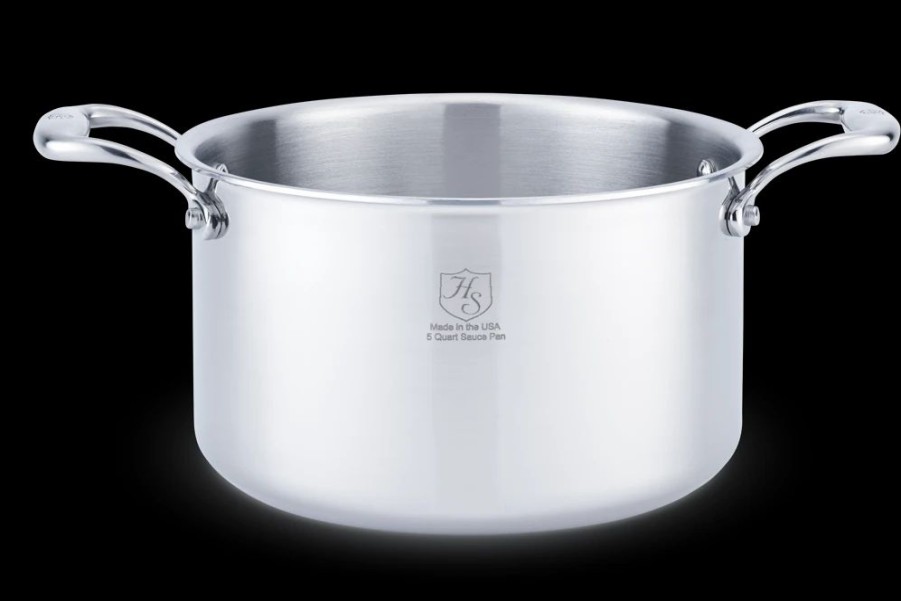 Stock Pots * | Heritage Steel Cookware Stainless Steel Stock Pot With Cover | 5 Qt.