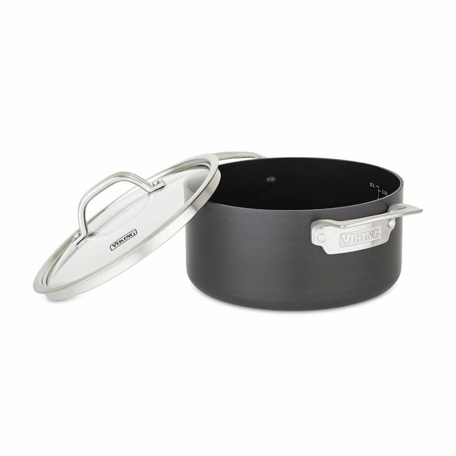 Stock Pots * | Viking Hard Anodized Nonstick Stock Pot | 4-Quart