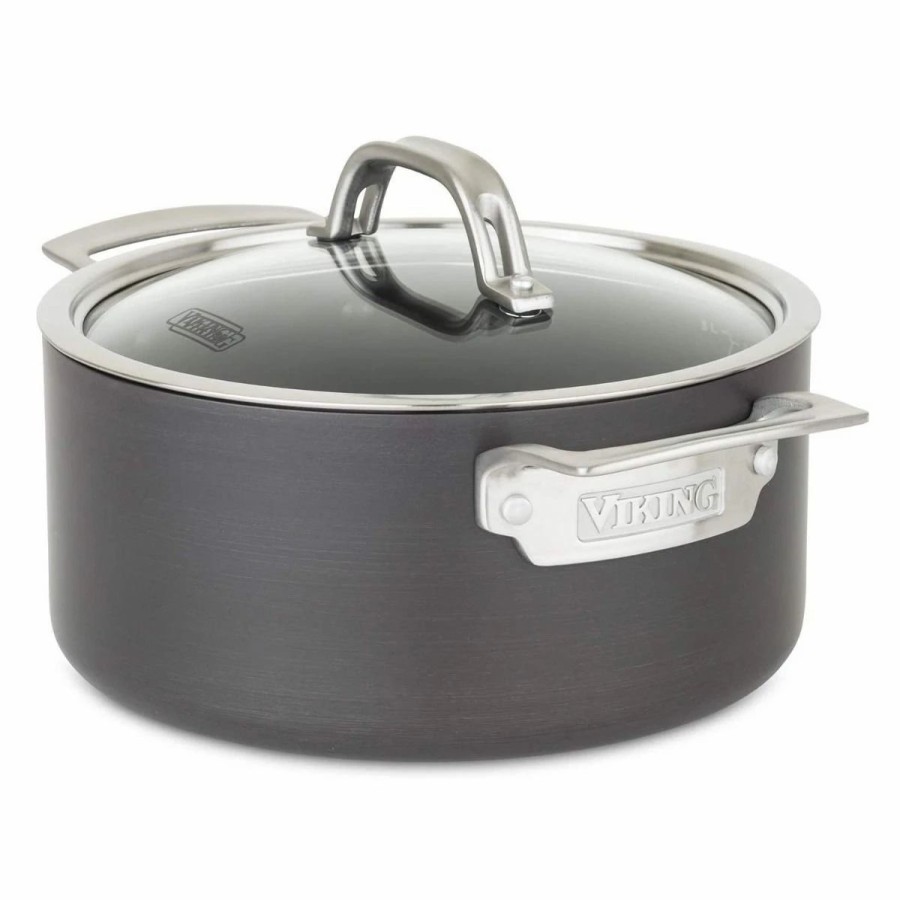 Stock Pots * | Viking Hard Anodized Nonstick Stock Pot | 4-Quart