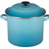 Stock Pots * | Le Creuset 10 Qt. Stock Pot | Caribbean Blue