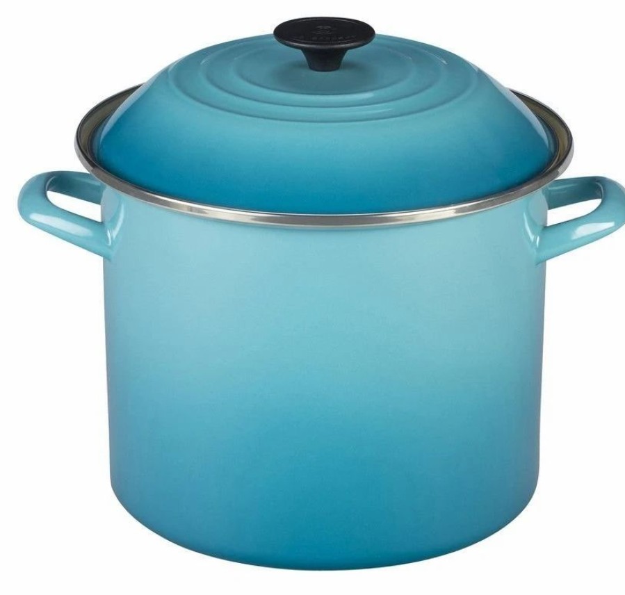 Stock Pots * | Le Creuset 10 Qt. Stock Pot | Caribbean Blue