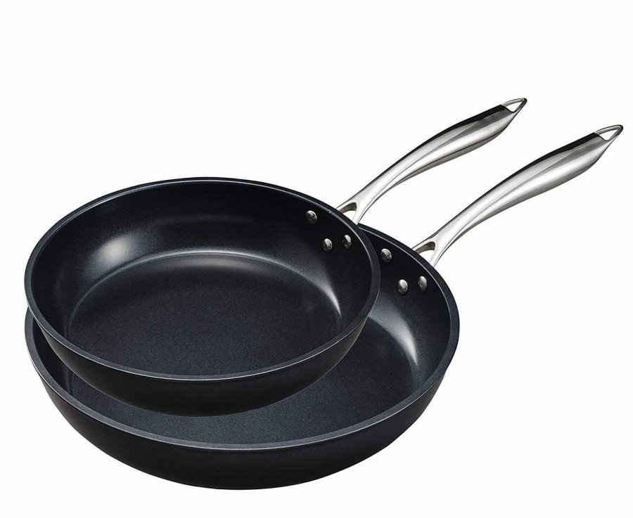 Skillets & Fry Pans * | Kyocera Ceramic Non-Stick 2Pc Fry Pan Set 10 & 12