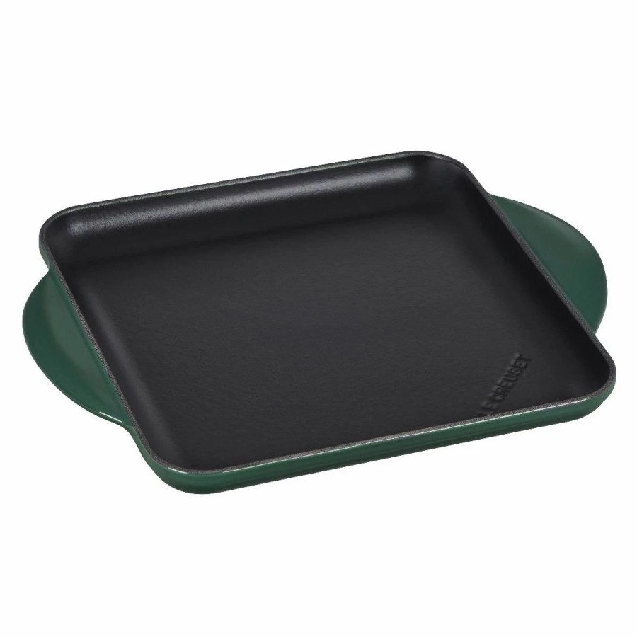 Skillets & Fry Pans * | Le Creuset 9.5 Square Signature Enameled Cast Iron Griddle Pan | Artichaut