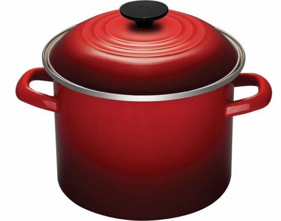 Stock Pots * | Le Creuset 6 Qt. Stock Pot | Cerise/Cherry Red