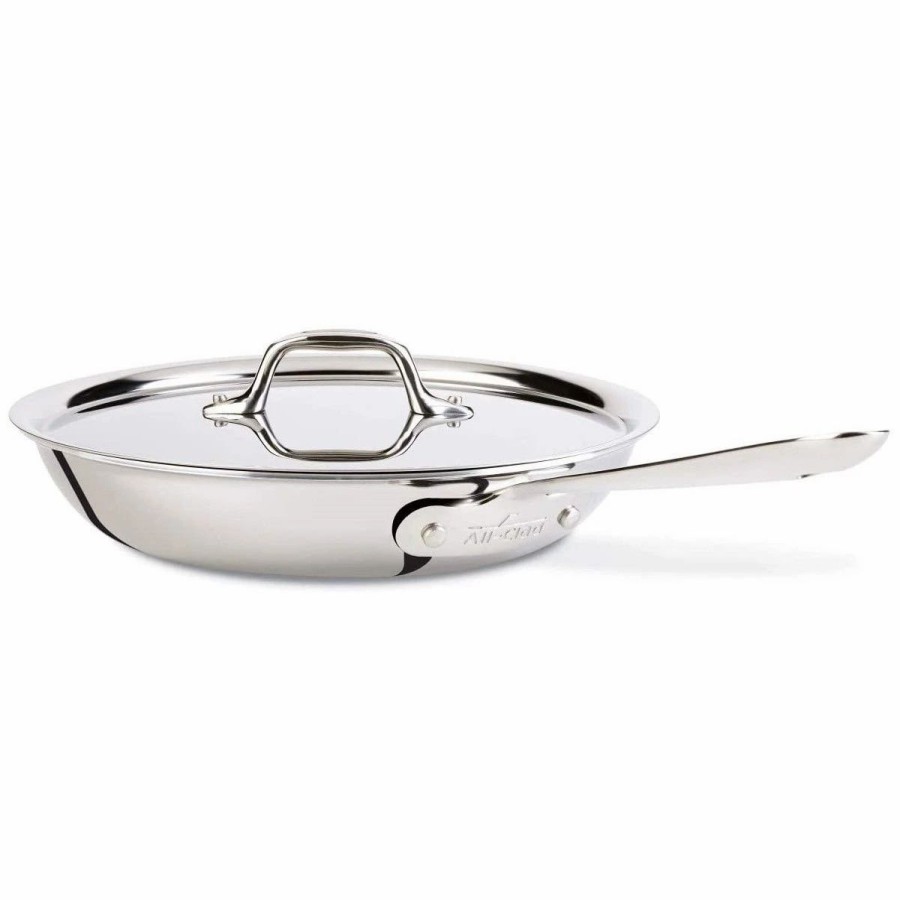 Skillets & Fry Pans * | All-Clad Stainless Steel Fry Pan & Lid | 10.5