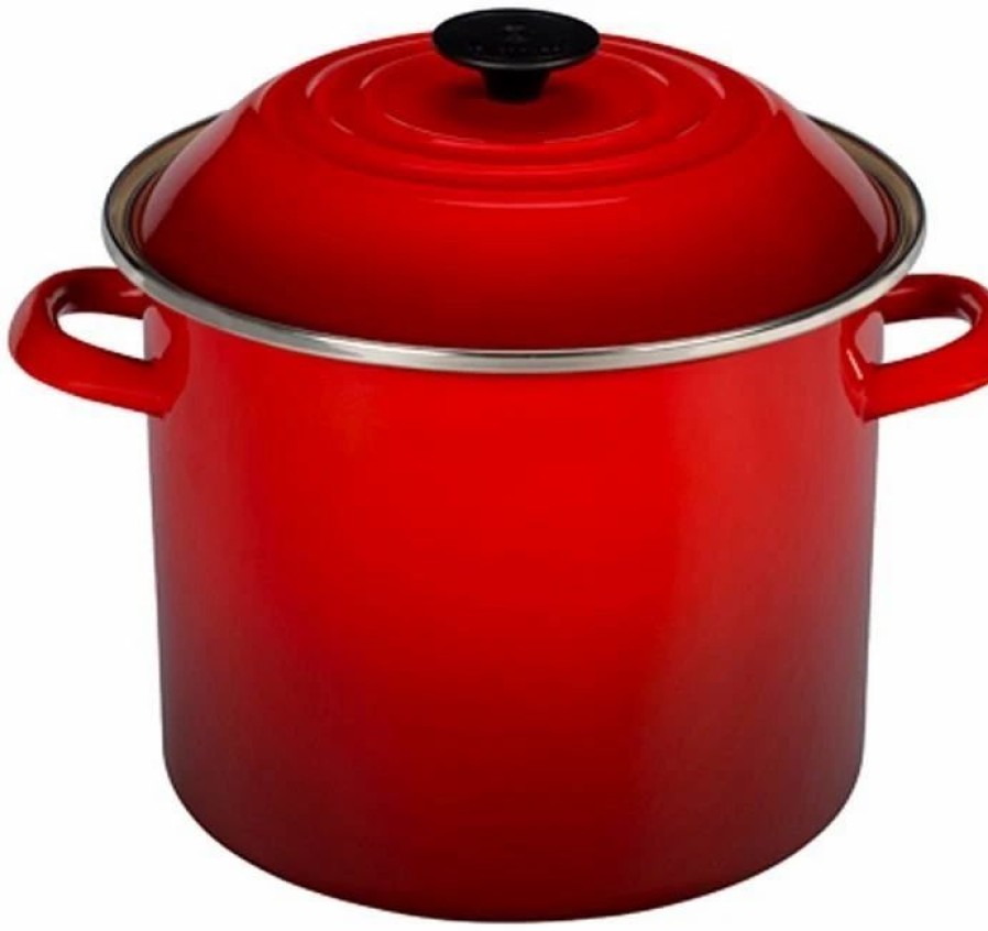 Stock Pots * | Le Creuset 10 Qt. Stock Pot | Cerise/Cherry Red