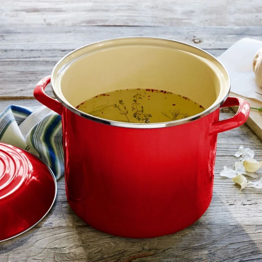 Stock Pots * | Le Creuset 10 Qt. Stock Pot | Cerise/Cherry Red