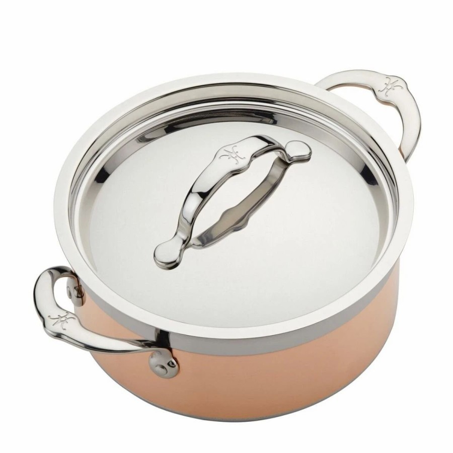 Stock Pots * | Hestan Copperbond Induction Cookware 3 Qt Covered Soup Pot