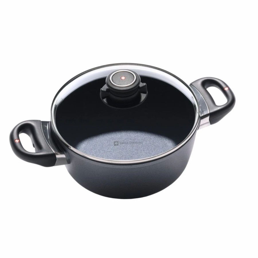 Saute Pans & Casserole Pans * | Swiss Diamond | Hd Casserole With Lid 8 (2.3 Qt.)