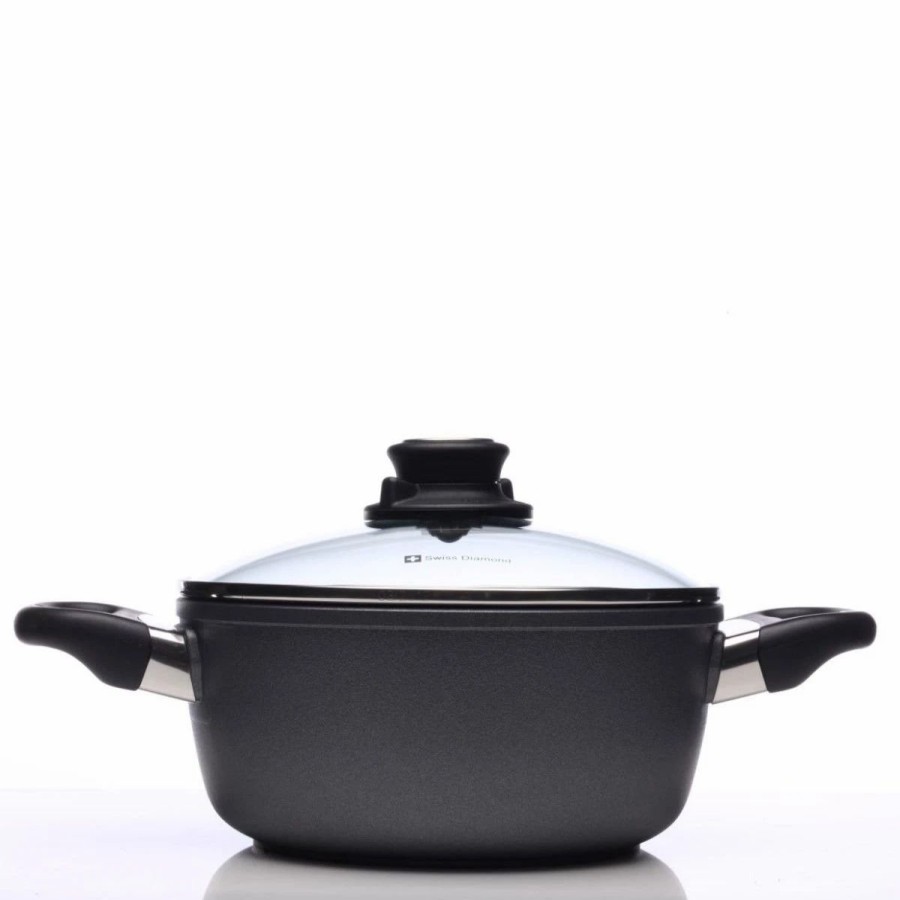 Saute Pans & Casserole Pans * | Swiss Diamond | Hd Casserole With Lid 8 (2.3 Qt.)