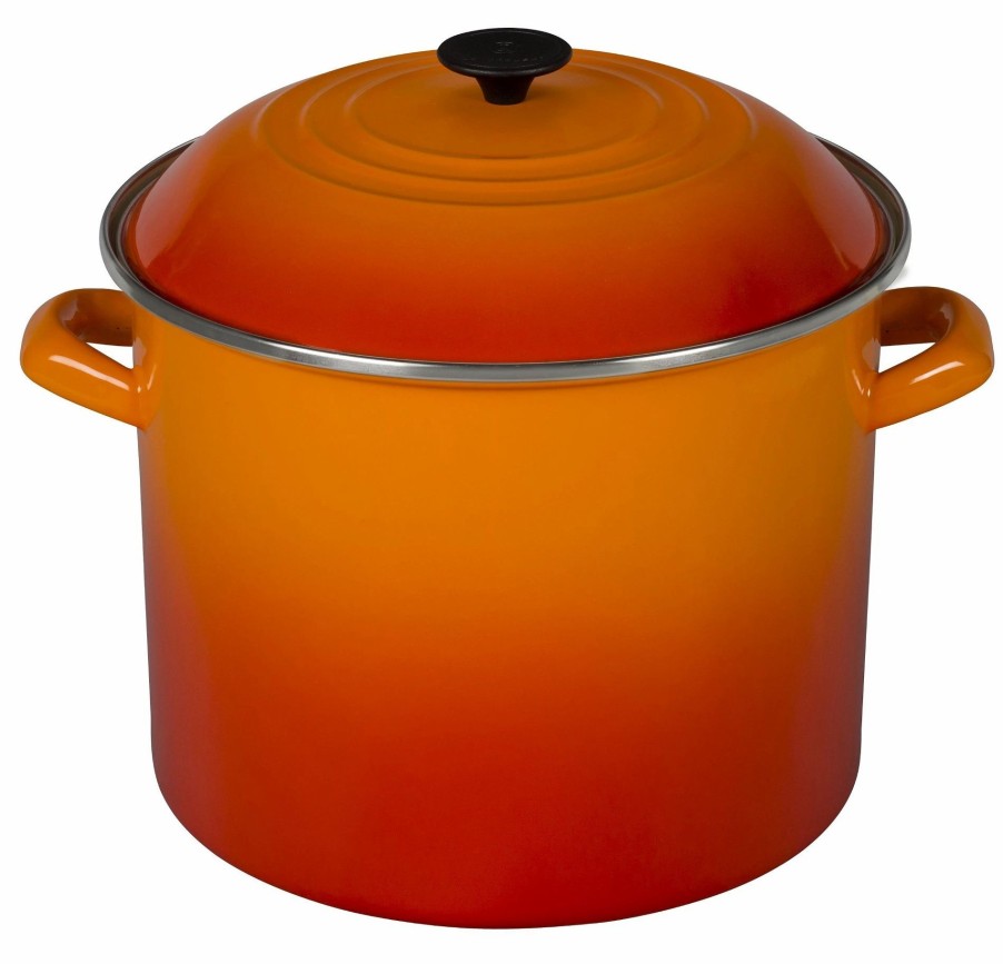 Stock Pots * | Le Creuset 16 Qt. Stock Pot | Flame Orange