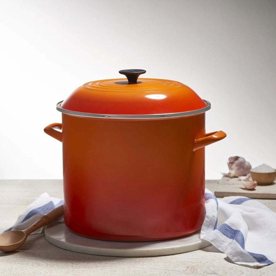 Stock Pots * | Le Creuset 16 Qt. Stock Pot | Flame Orange