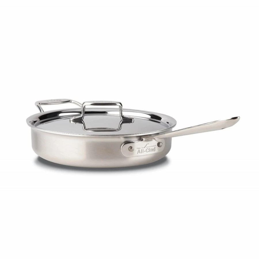 Saute Pans & Casserole Pans * | All-Clad D5 Brushed Stainless Steel Saute Pan & Lid | 3 Qt.