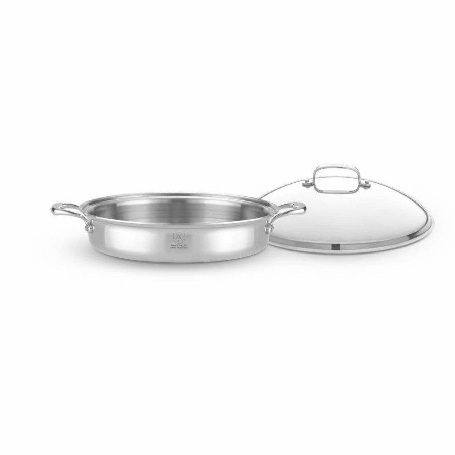 Saute Pans & Casserole Pans * | Heritage Steel Cookware Stainless Steel Sauteuse With Lid | 5 Qt.