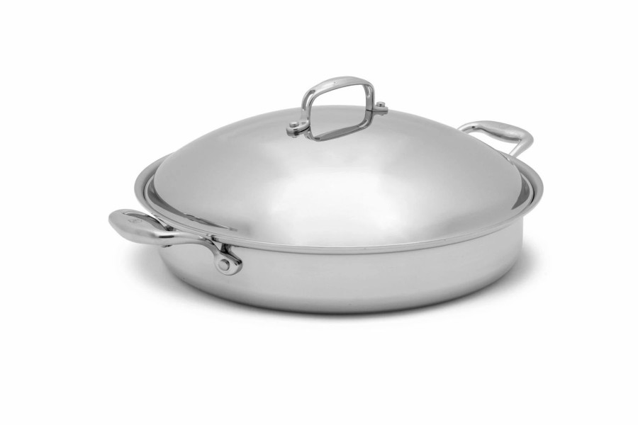 Saute Pans & Casserole Pans * | Heritage Steel Cookware Stainless Steel Sauteuse With Lid | 5 Qt.